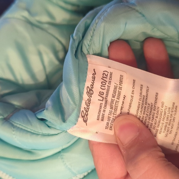 Reversible Kids Aqua Puffer Jacket - Picture 5 of 5